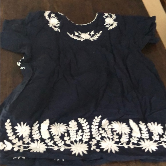 Calypso navy embroidered t shirt - Picture 4 of 4